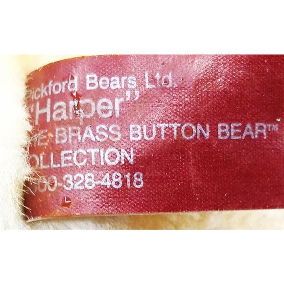 Vintage Brass Button Bear Names Harper - Picture 5 of 5